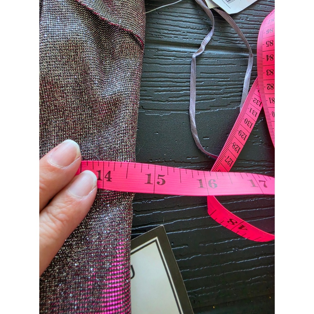Nightway Gown Women 6 Berry Silver NEW Metallic Ombre Cold Shoulder Formal 21872 - Picture 10 of 12